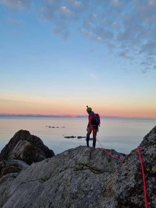 Rent climbing equipment such as climbing shoes, crash pads  for bouldering and ice climbing tools to climb the Lofoten Islands.