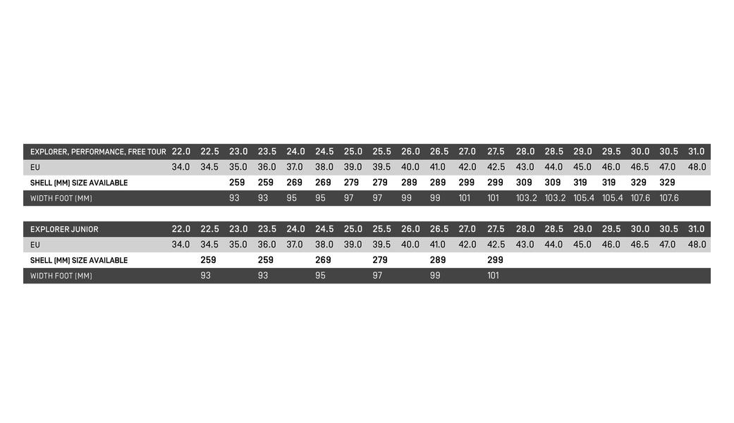 Boot Size Guide